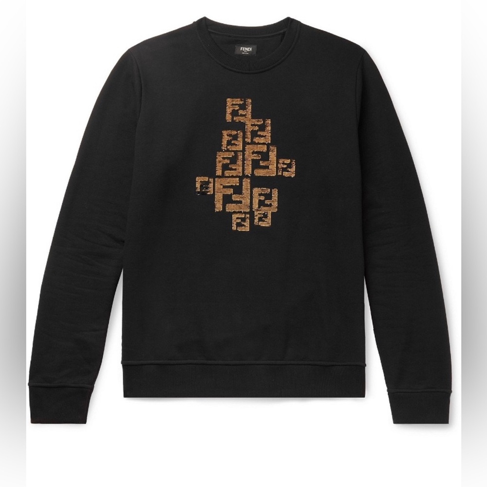 Fendi Sequin logo embellished sweatshirt
